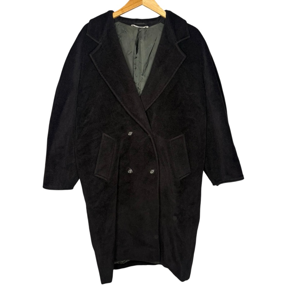 Max Mara icon Coat double breasted black wool cashmere 101801 made in Italy - Picture 2 of 6